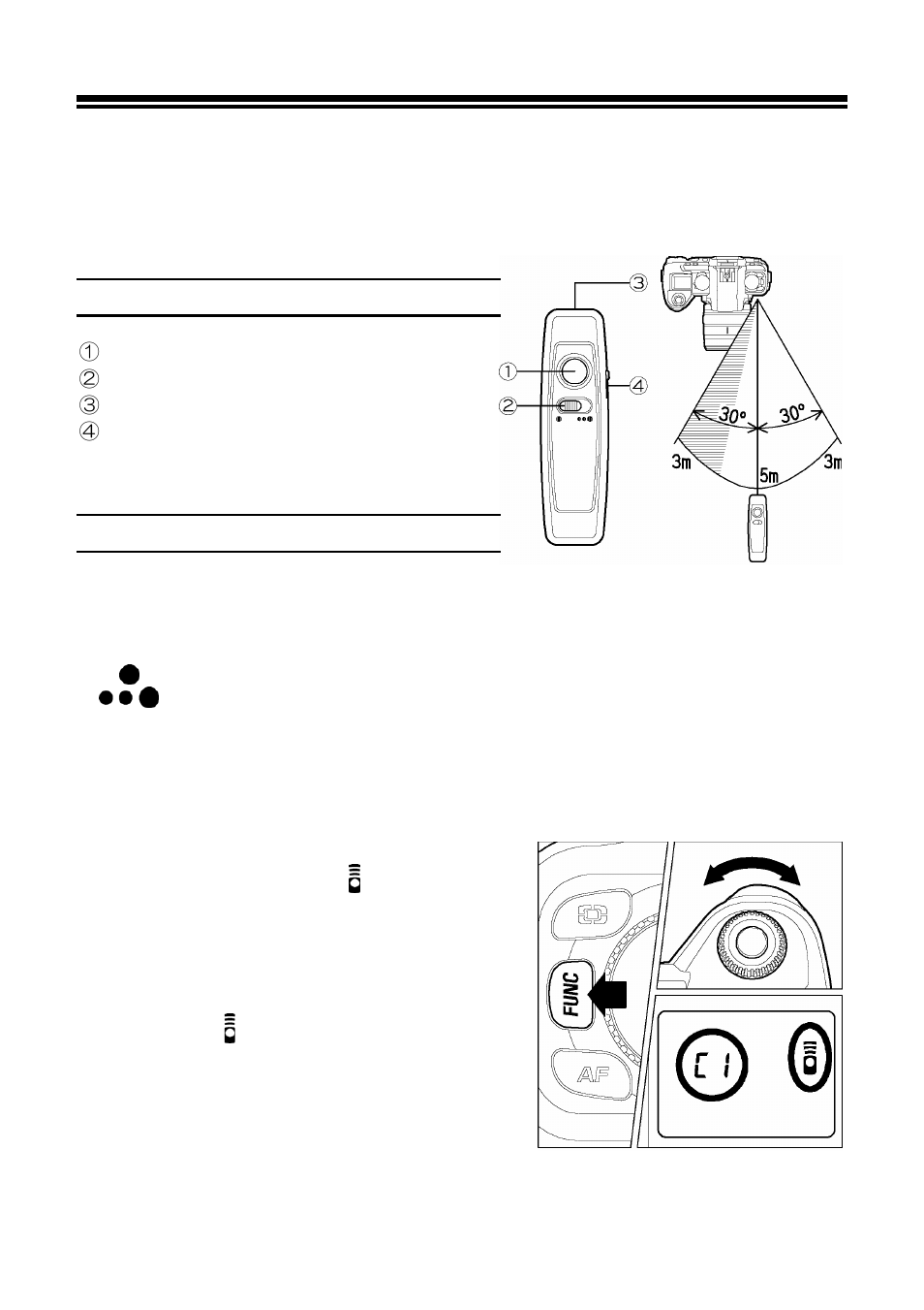 Remote controller (rs-11 and rs-21), Description of parts, Operation | Setting of the camera | SIGMA SD10 User Manual | Page 58 / 116