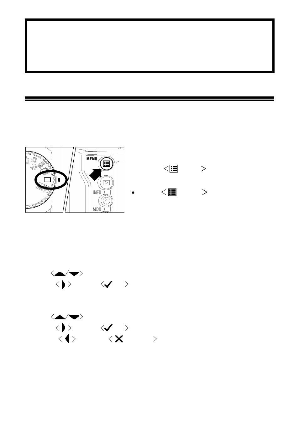 Camera set-up menu, Using the camera set-up menu, To display set-up menu | While in the set-up menu, While in set-up sub-menus | SIGMA SD10 User Manual | Page 96 / 116