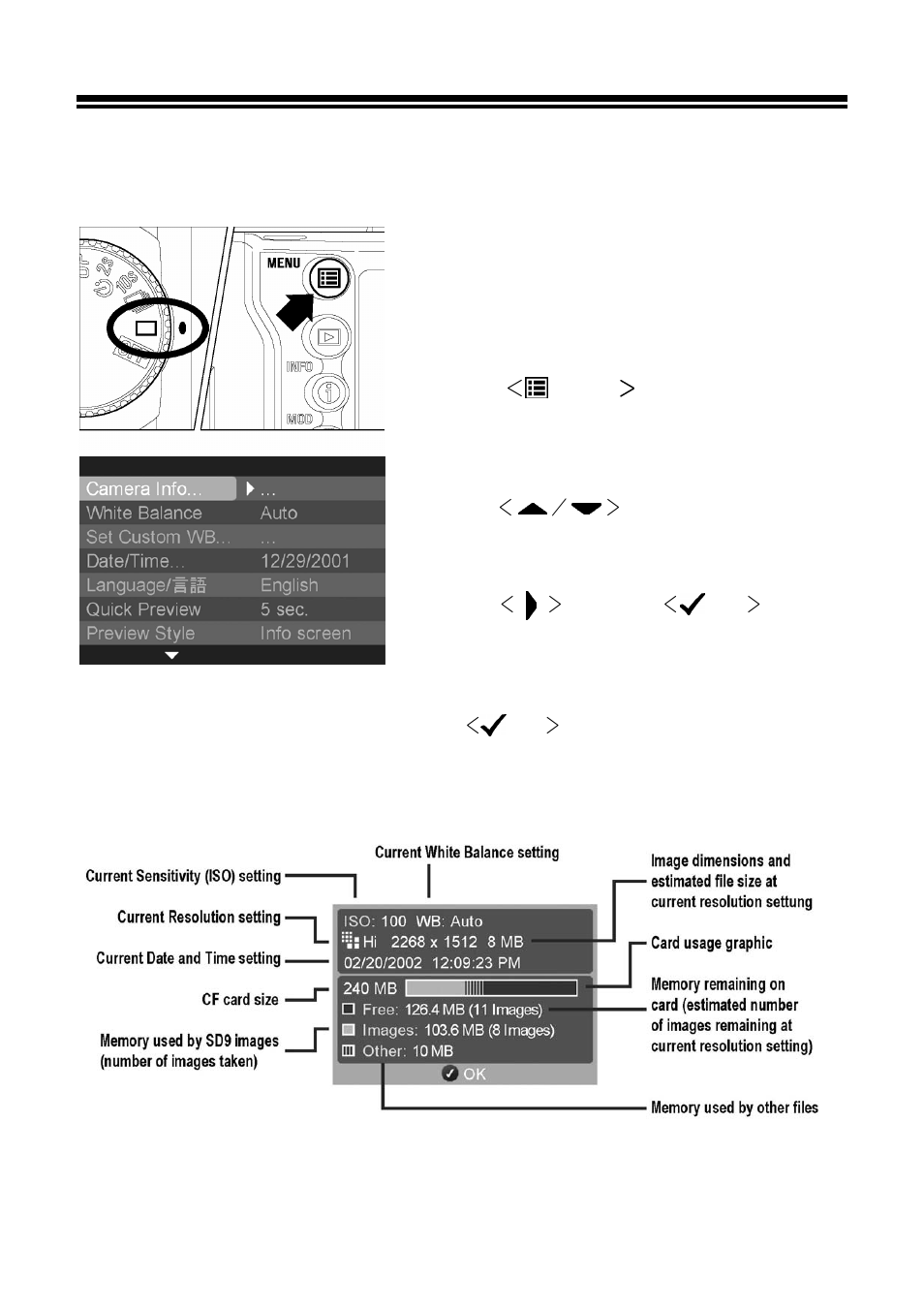 Camera info page | SIGMA SD10 User Manual | Page 99 / 116