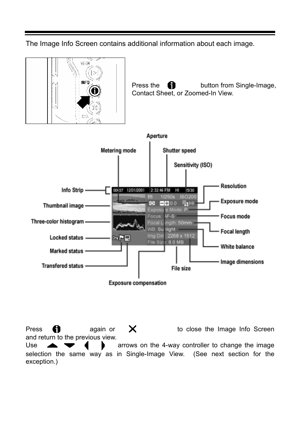 Viewing image information | SIGMA C21EN0291 User Manual | Page 73 / 116