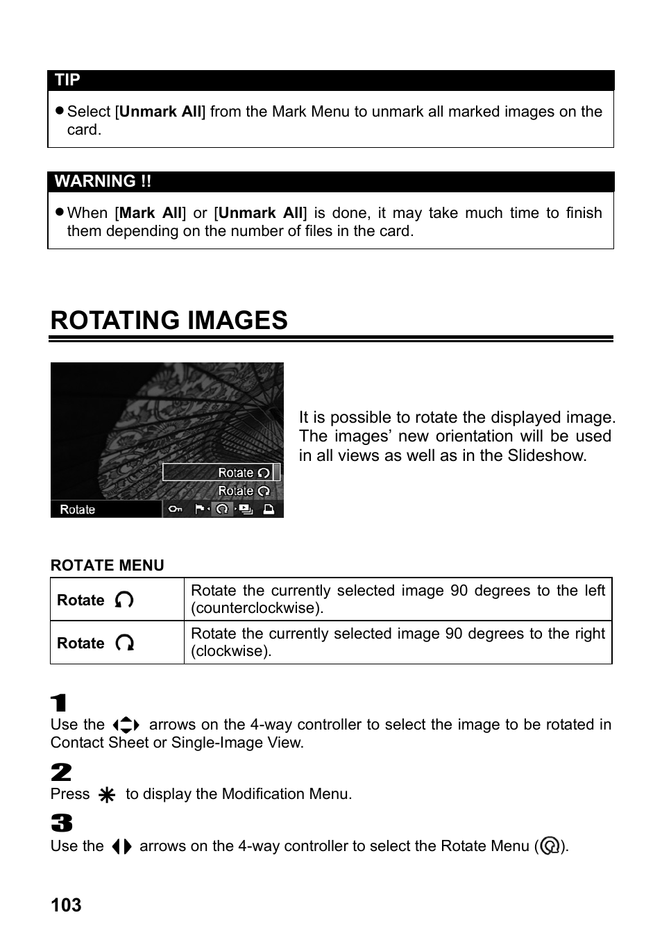 Rotating images | SIGMA SD15 User Manual | Page 104 / 124