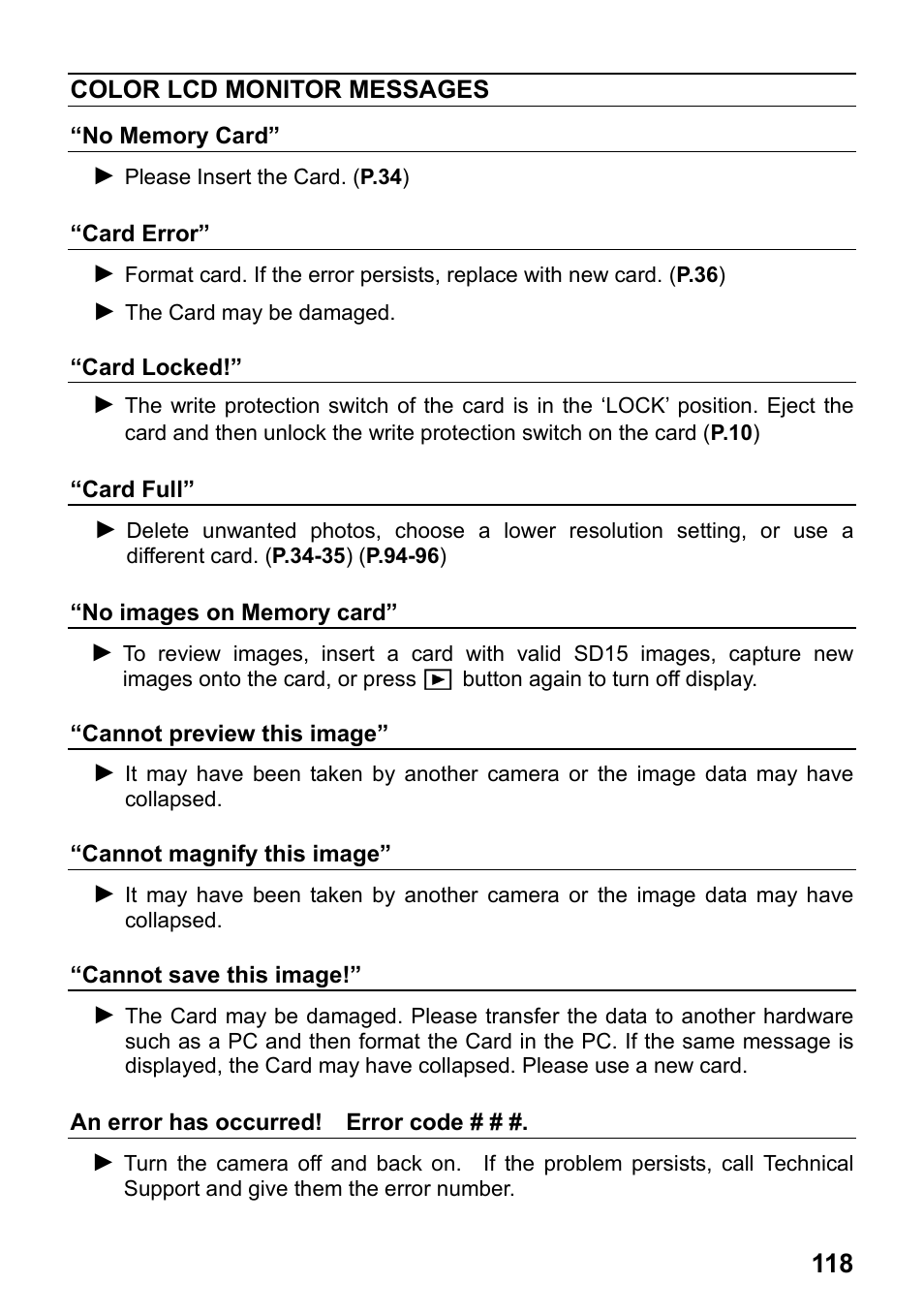 SIGMA SD15 User Manual | Page 119 / 124