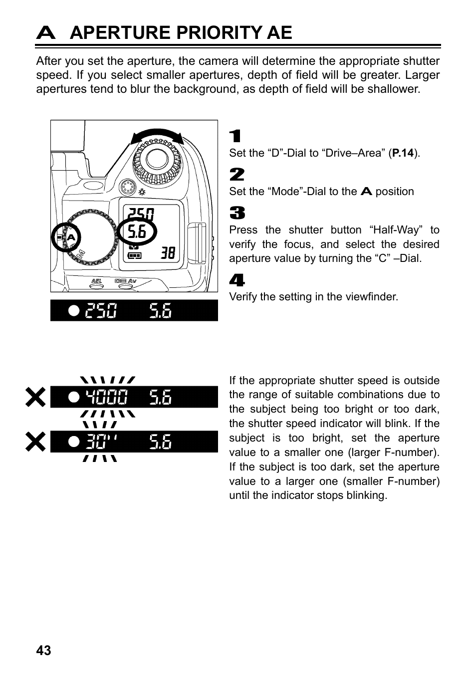 A aperture priority ae | SIGMA SD15 User Manual | Page 44 / 124