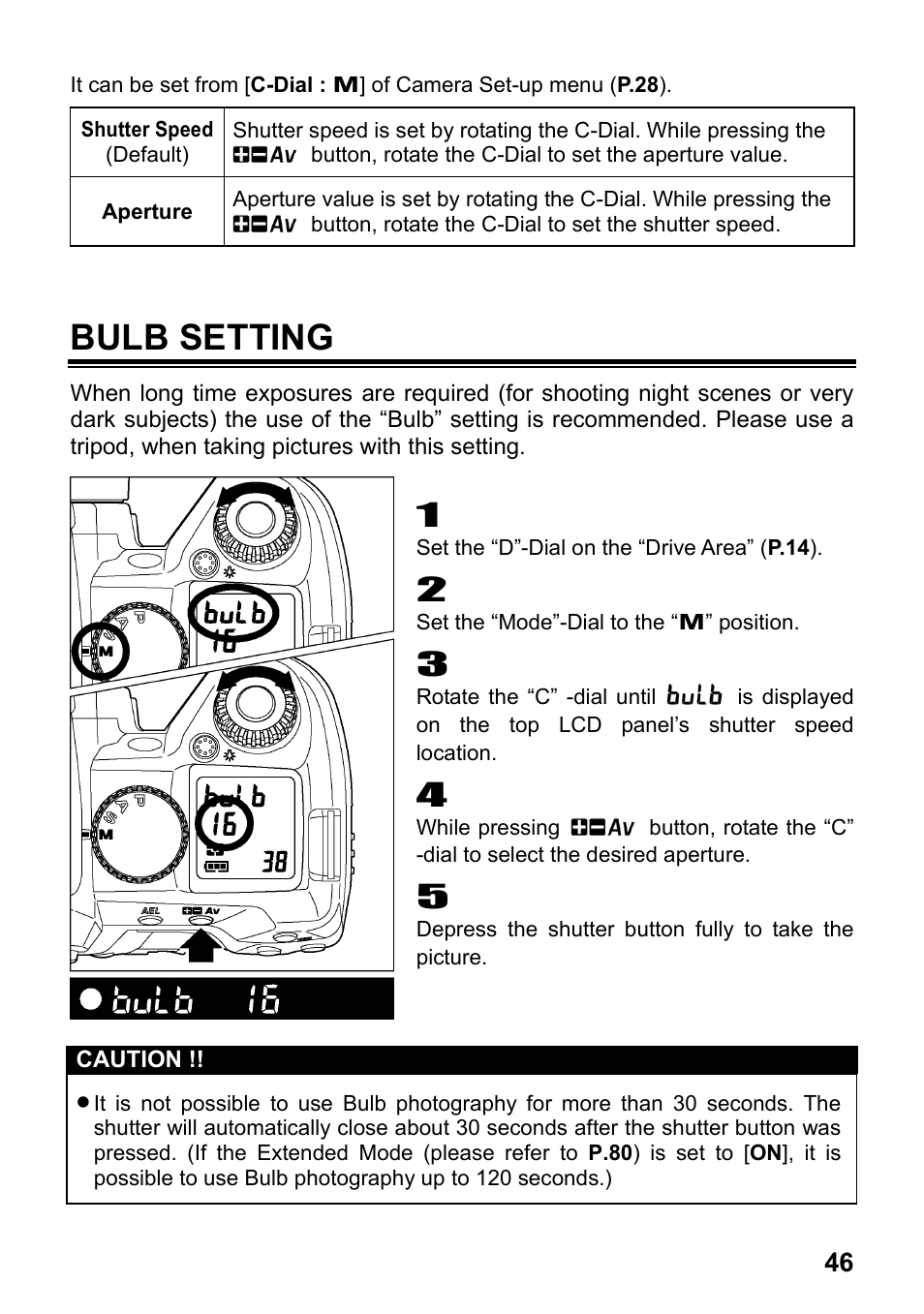 Bulb setting | SIGMA SD15 User Manual | Page 47 / 124