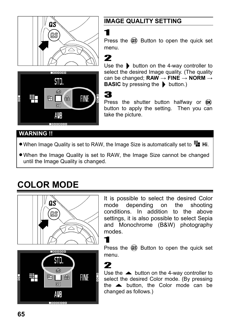 Color mode | SIGMA SD15 User Manual | Page 66 / 124