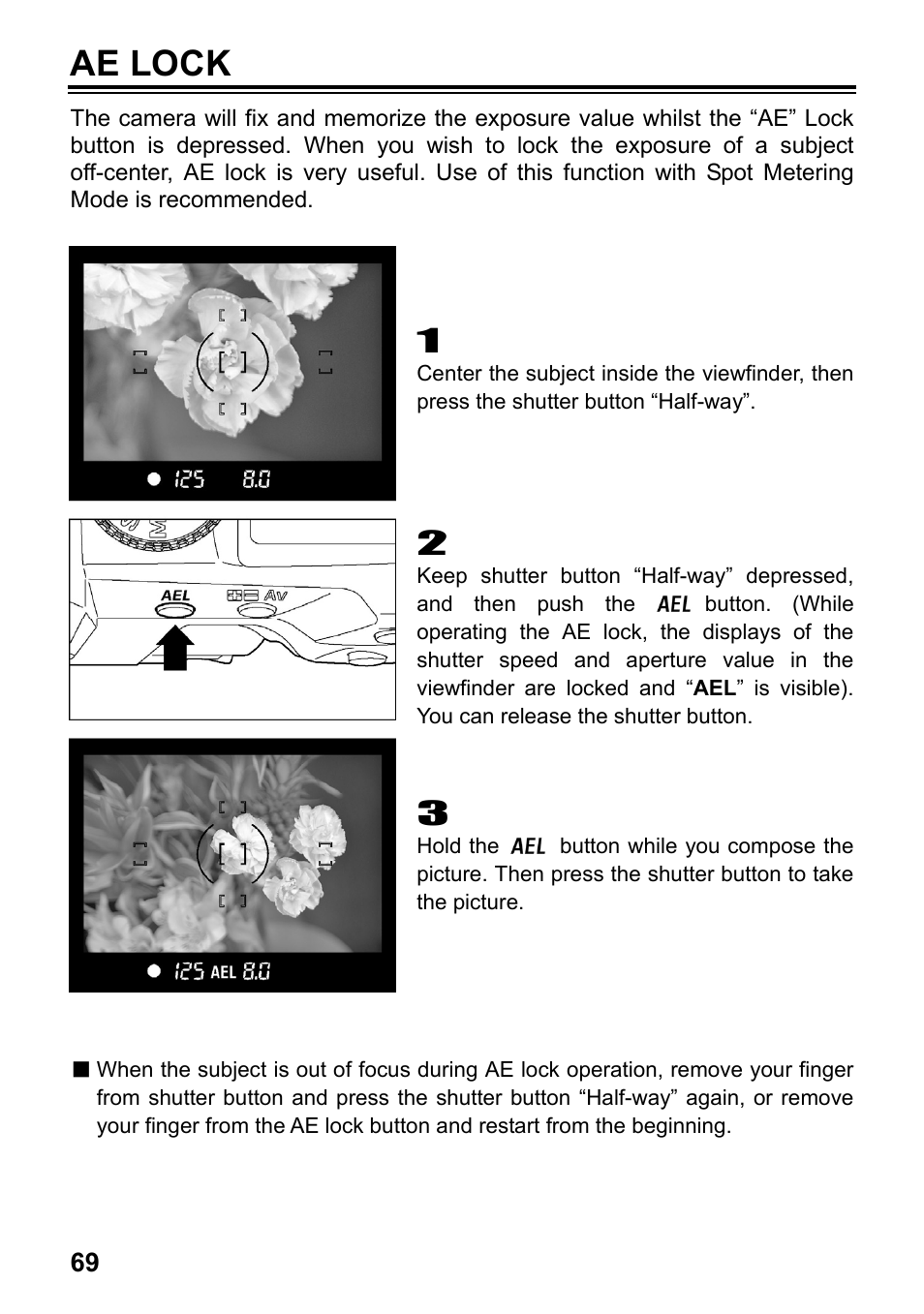 Ae lock | SIGMA SD15 User Manual | Page 70 / 124