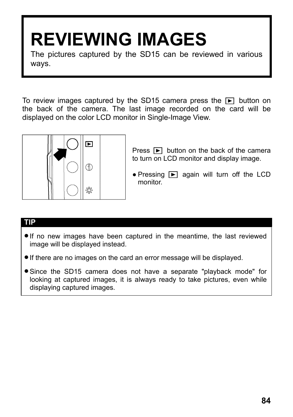 Reviewing images | SIGMA SD15 User Manual | Page 85 / 124