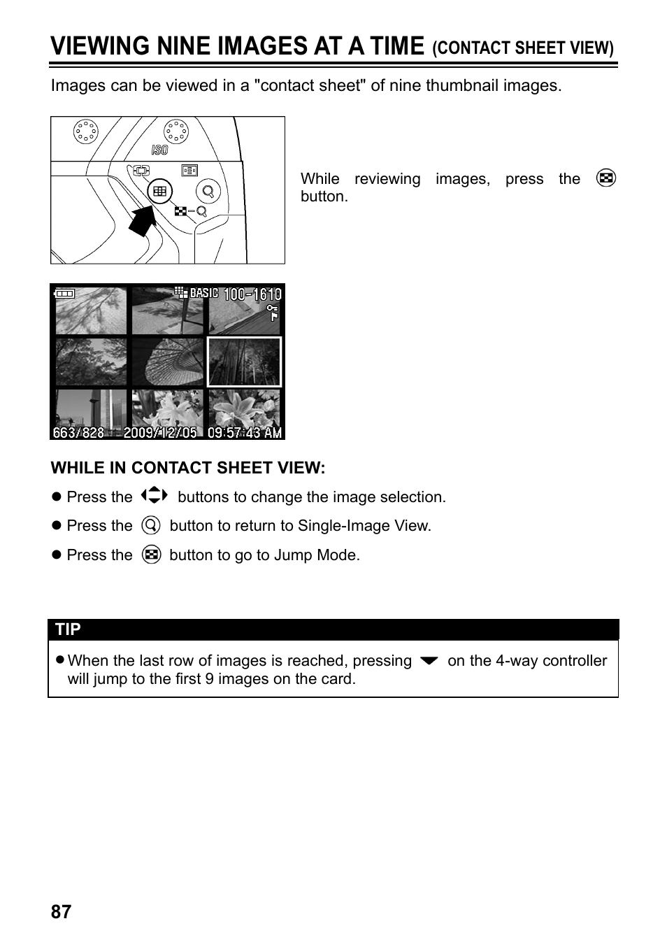 Viewing nine images at a time | SIGMA SD15 User Manual | Page 88 / 124