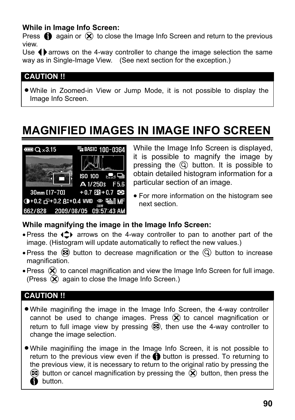 Magnified images in image info screen | SIGMA SD15 User Manual | Page 91 / 124