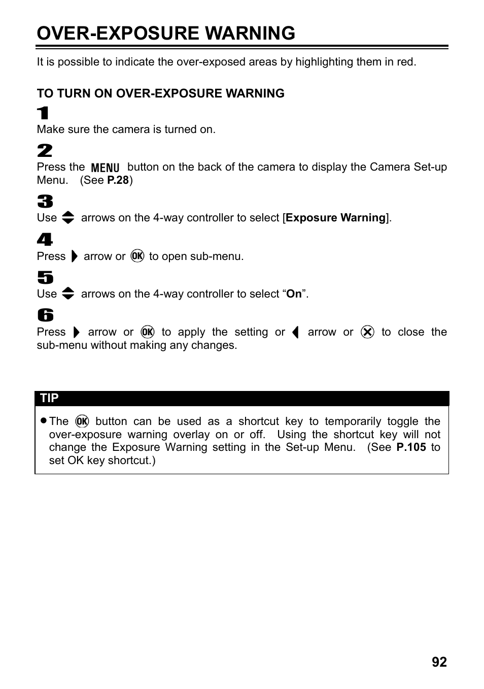 Over-exposure warning | SIGMA SD15 User Manual | Page 93 / 124