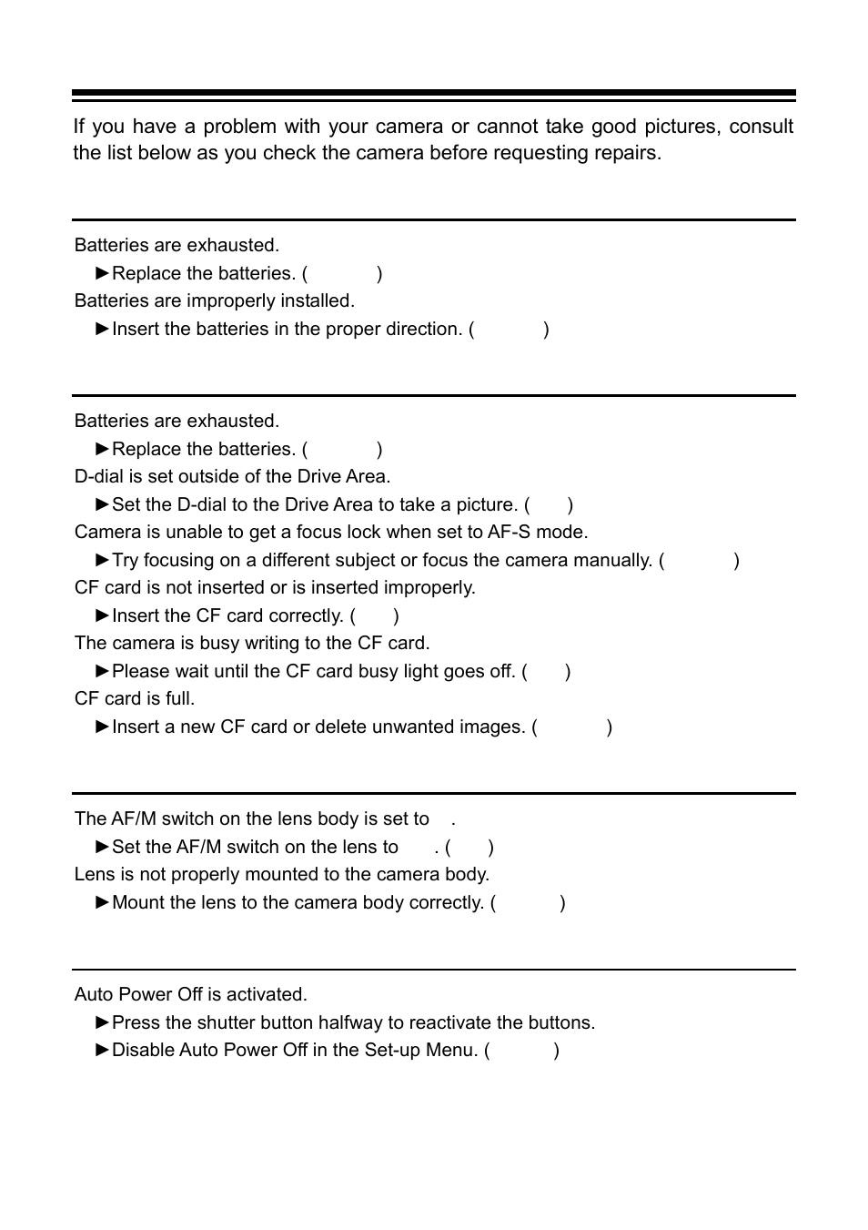 Troubleshooting | SIGMA SD9 User Manual | Page 112 / 116