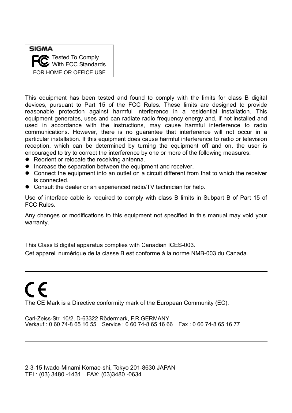 Sigma corporation | SIGMA SD9 User Manual | Page 116 / 116