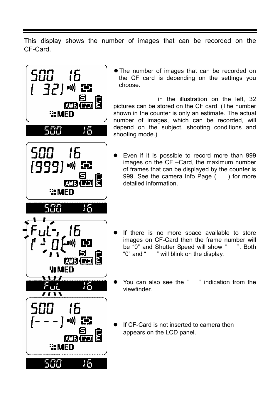 Frame number counter | SIGMA SD9 User Manual | Page 33 / 116