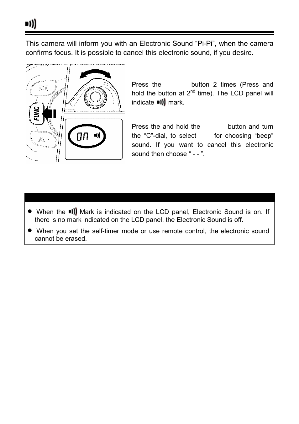 Setting the electronic sound | SIGMA SD9 User Manual | Page 37 / 116