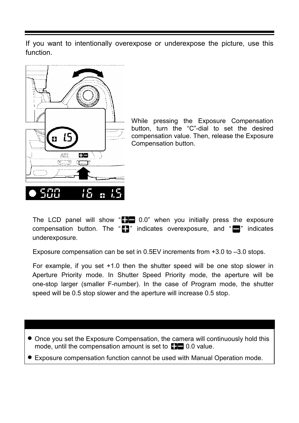 Exposure compensation | SIGMA SD9 User Manual | Page 56 / 116