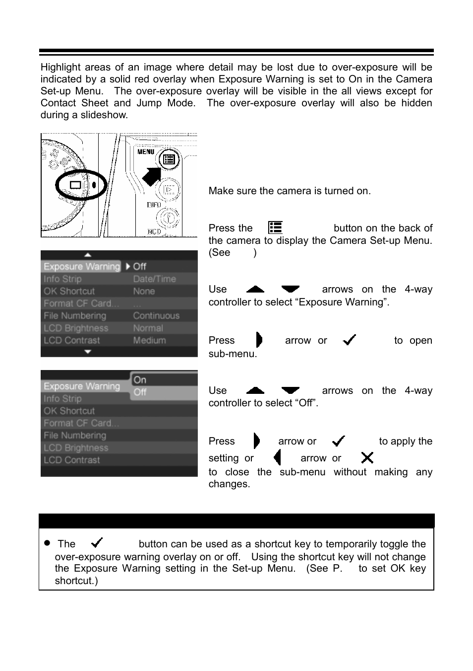 Over-exposure warning | SIGMA SD9 User Manual | Page 76 / 116