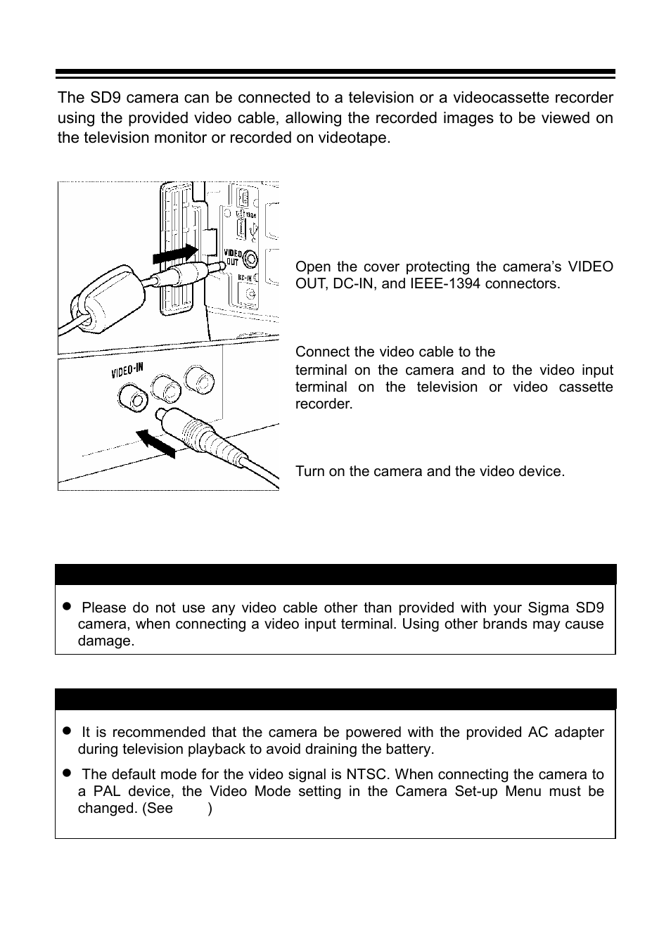 Viewing images on a tv | SIGMA SD9 User Manual | Page 77 / 116