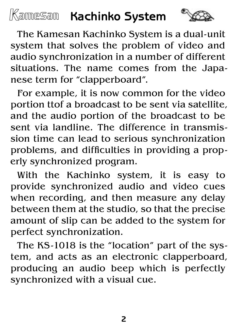 Kachinko system | SIGMA KS-1018 User Manual | Page 2 / 8