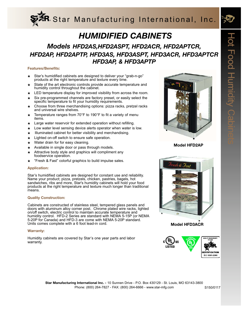 Star Manufacturing HFD3AP User Manual | 2 pages