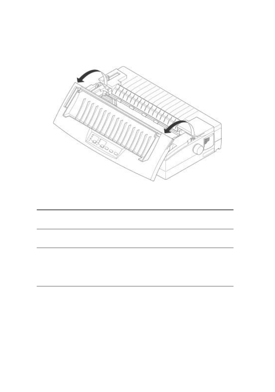 Opening the front cover, Removing the protective materials, 4 printer setup | Caution | Star Manufacturing LC-4522 User Manual | Page 7 / 48