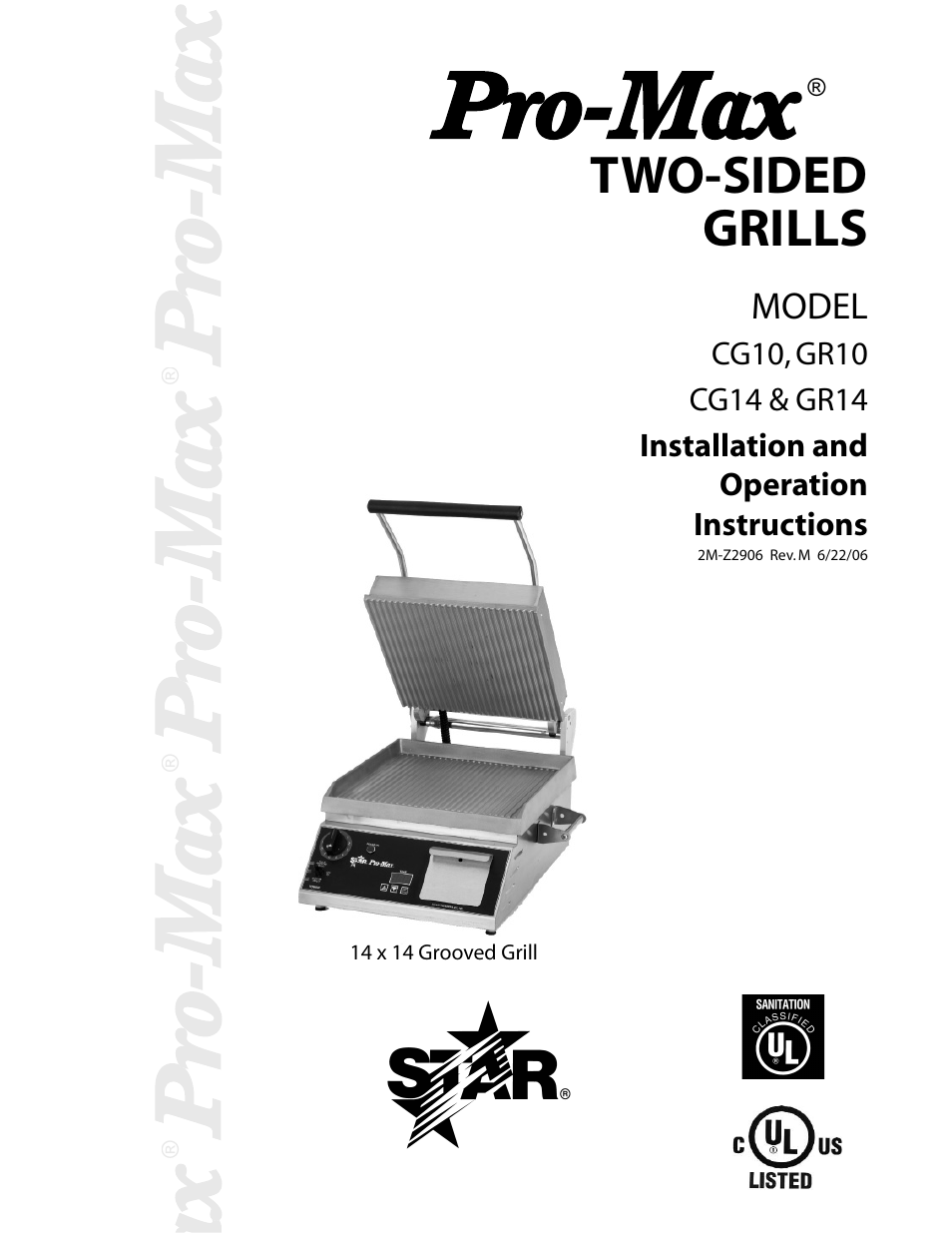 Star Manufacturing PRO-MAX GR14 User Manual | 20 pages