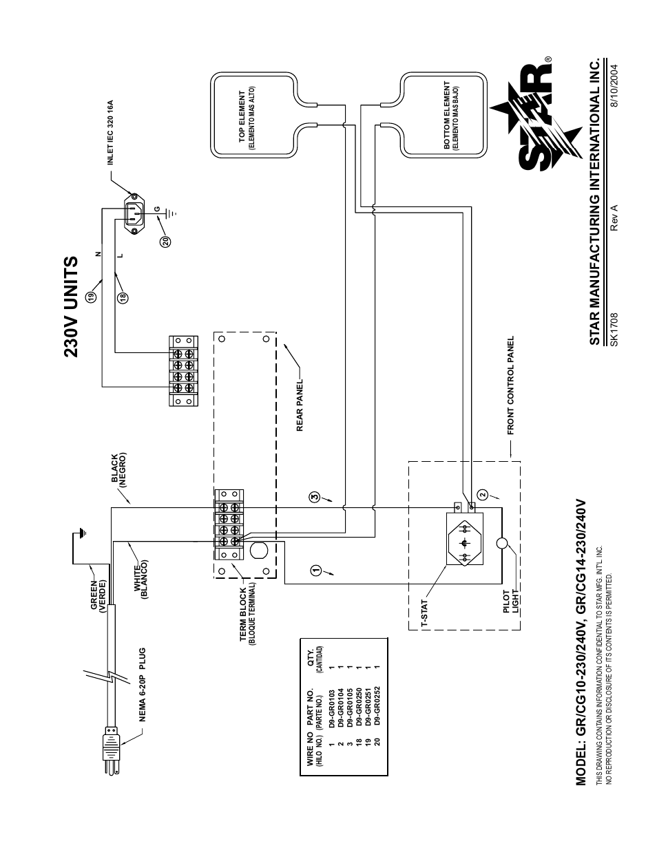 230v units, St ar manuf acturing interna tional inc | Star Manufacturing PRO-MAX GR14 User Manual | Page 13 / 20