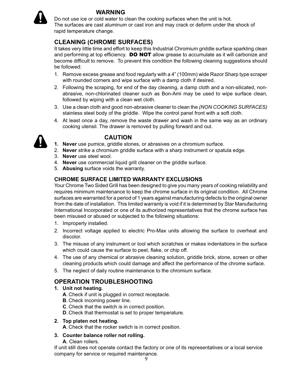Star Manufacturing PRO-MAX GR14 User Manual | Page 9 / 20