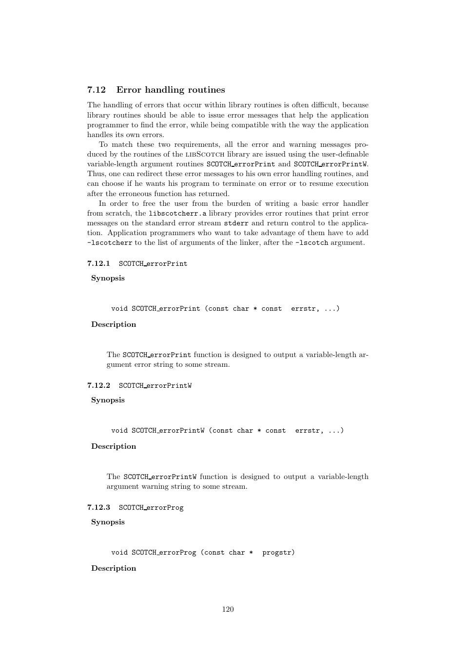 12 error handling routines | Scotch Brand 5.1.10 User Manual | Page 120 / 136