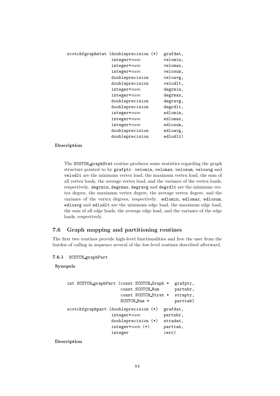 6 graph mapping and partitioning routines | Scotch Brand 5.1.10 User Manual | Page 84 / 136