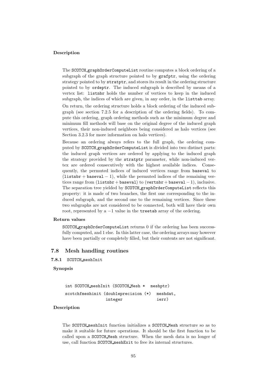 8 mesh handling routines | Scotch Brand 5.1.10 User Manual | Page 95 / 136