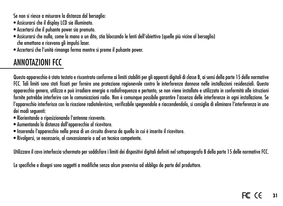 Annotazioni fcc | Simmons Optics LRF 400 801400 User Manual | Page 33 / 40