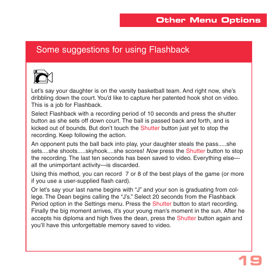Some suggestions for using flashback | Simmons Optics CV-4 User Manual | Page 19 / 36