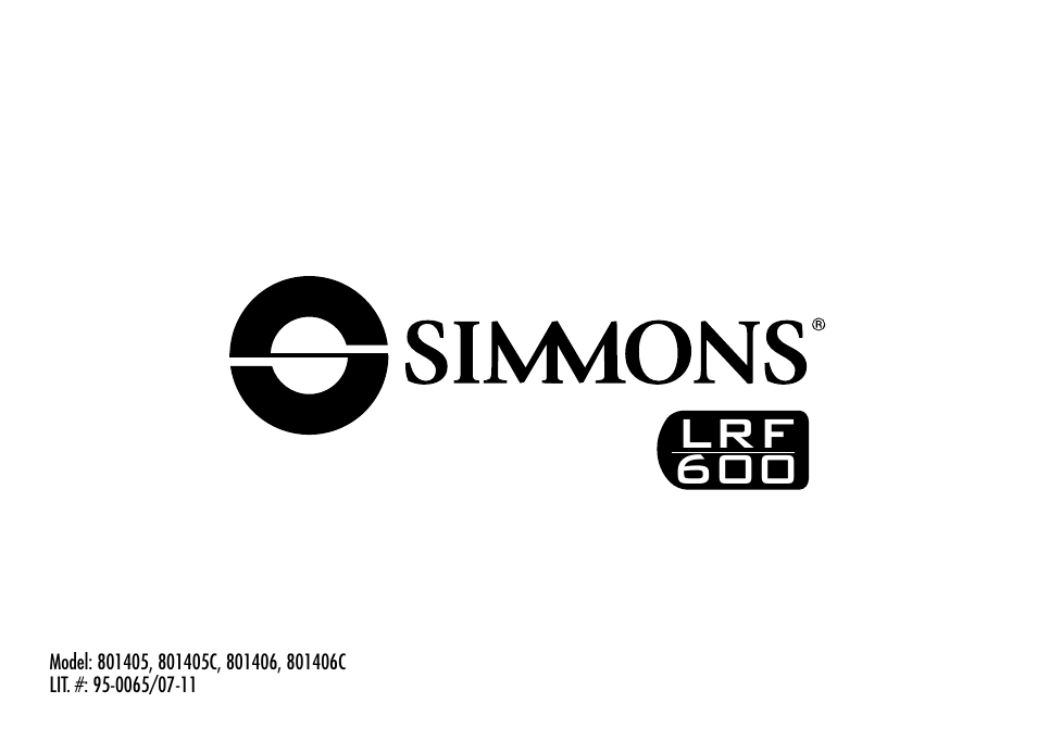 Simmons Optics Simmons LRF 600 User Manual | 44 pages
