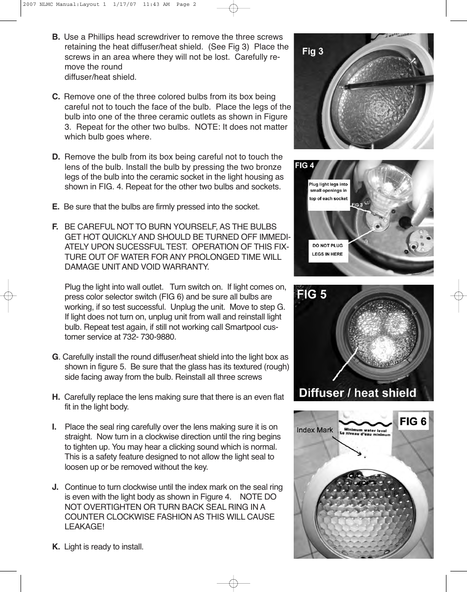 SmartPool Inc Underwater Lighting System NL50 User Manual | Page 2 / 4