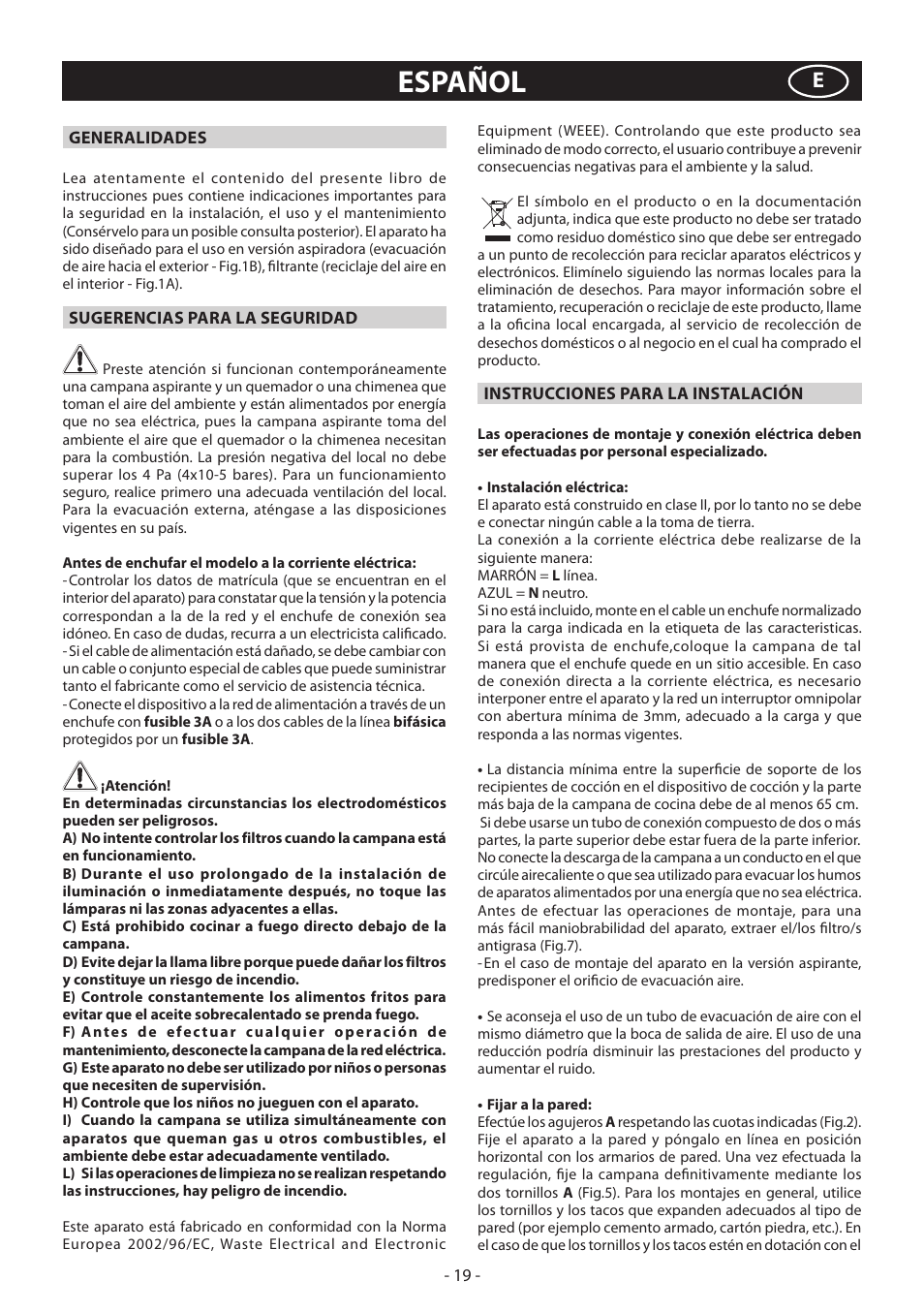 Español | Samsung HDC6D90TG User Manual | Page 19 / 84