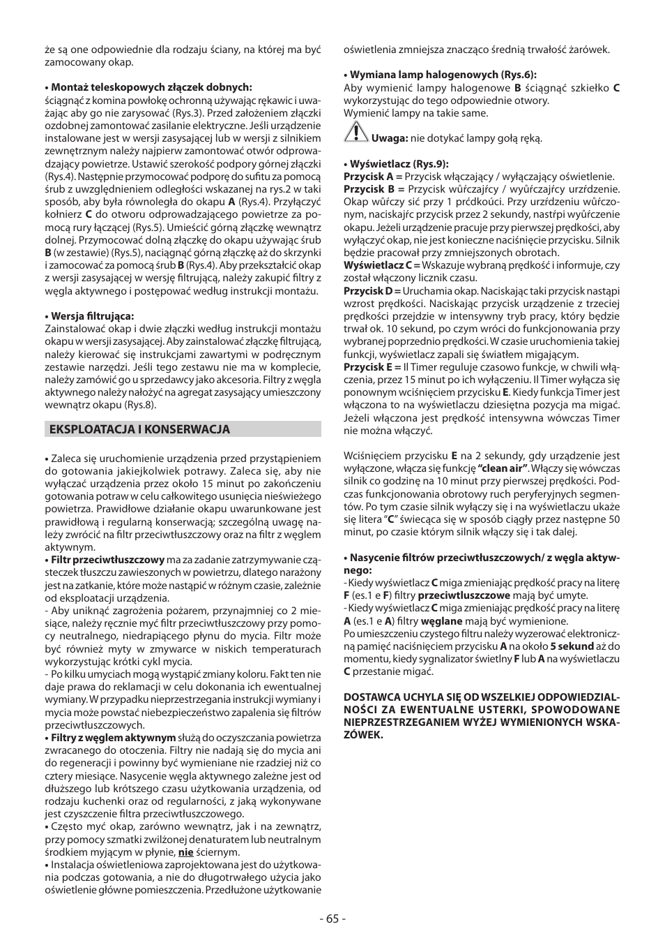 Samsung HDC6D90TG User Manual | Page 65 / 84