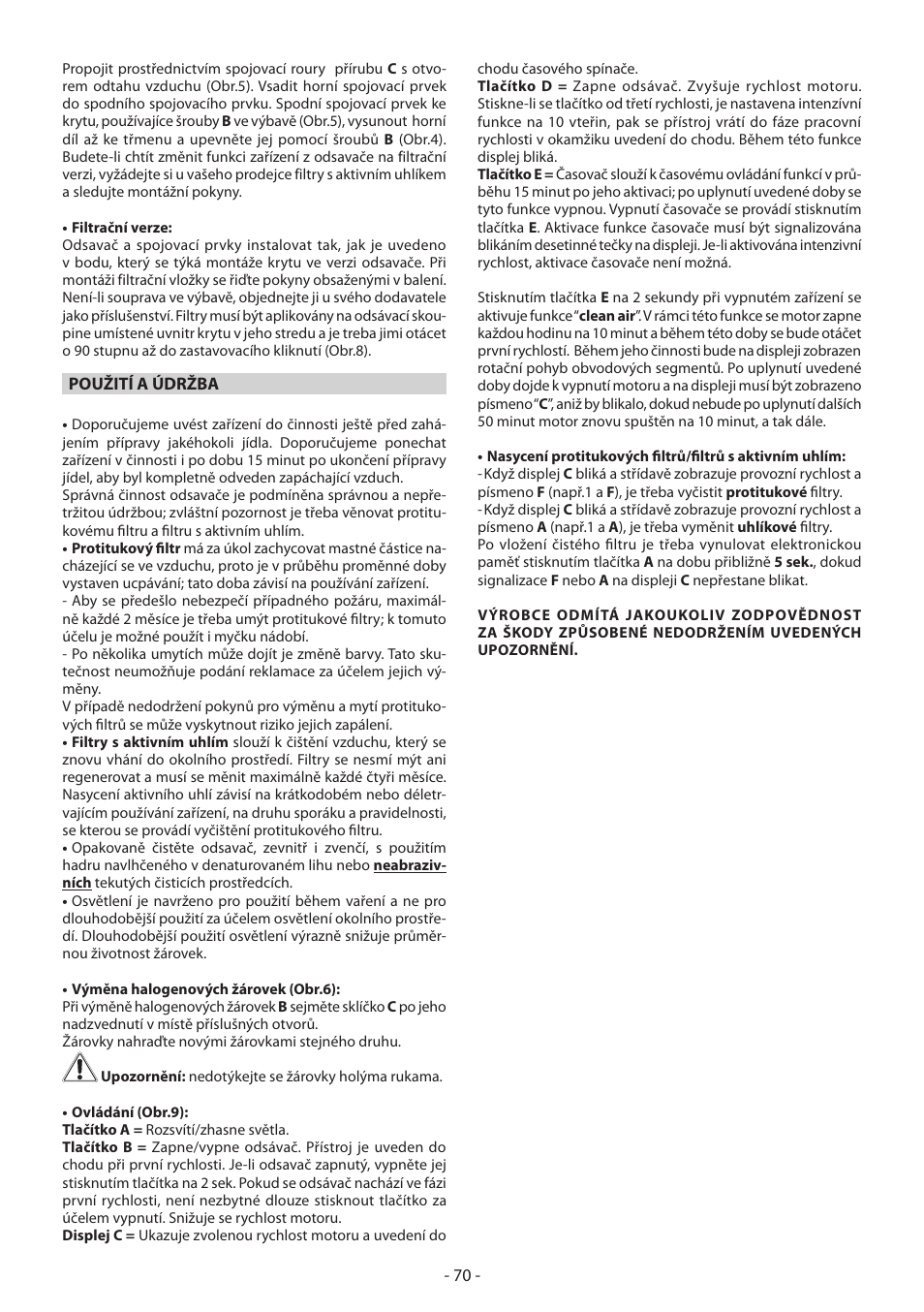 Samsung HDC6D90TG User Manual | Page 70 / 84