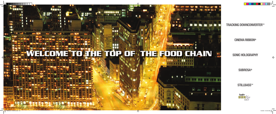 Welcome to the top of the food chain, Tracking downconverter, Cinema ribbon | Sonic holography subrosa, Stillbass | Sunfire CRS-3C User Manual | Page 5 / 16