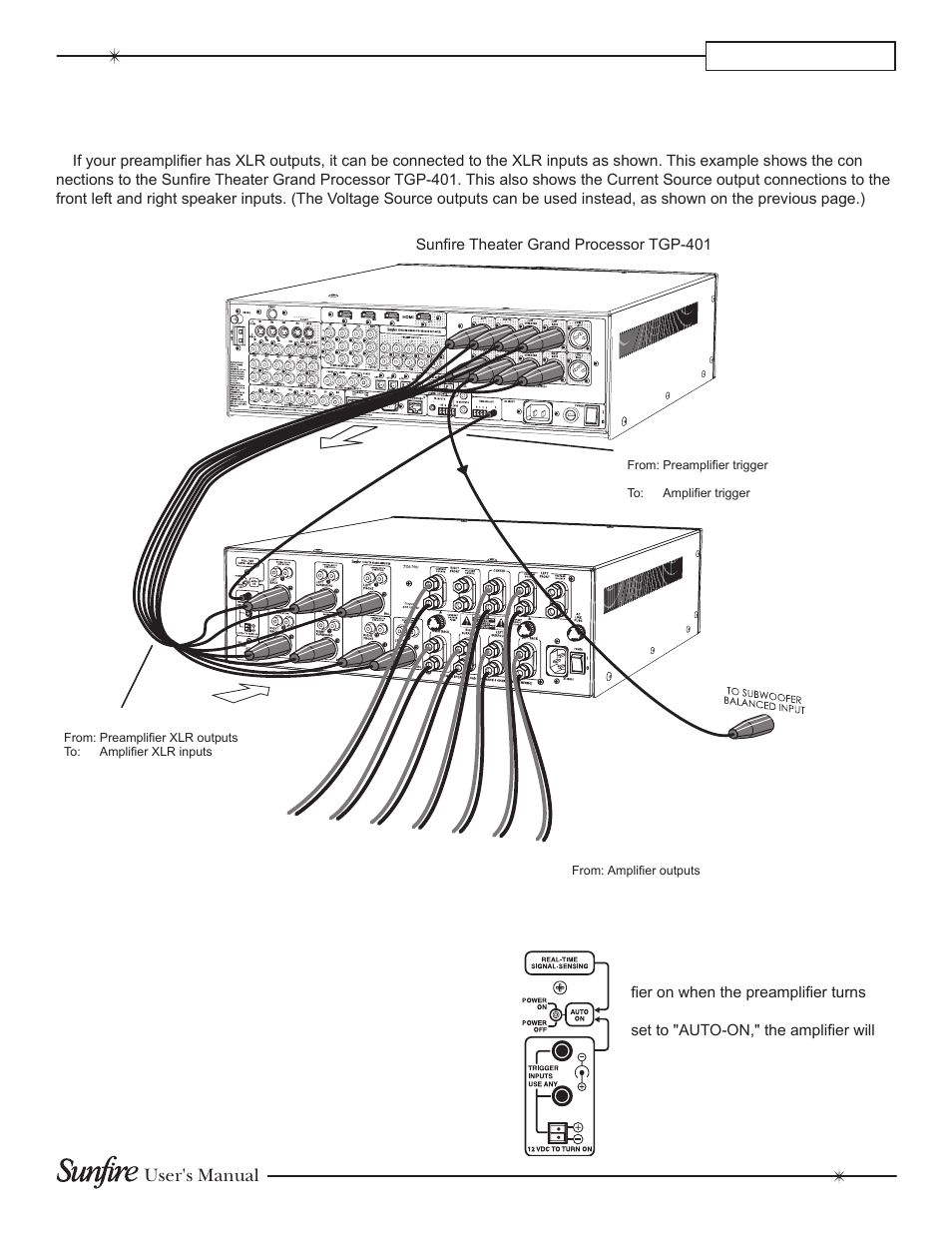 Balanced connections, Chapter 2 | Sunfire TGA7401 User Manual | Page 11 / 20