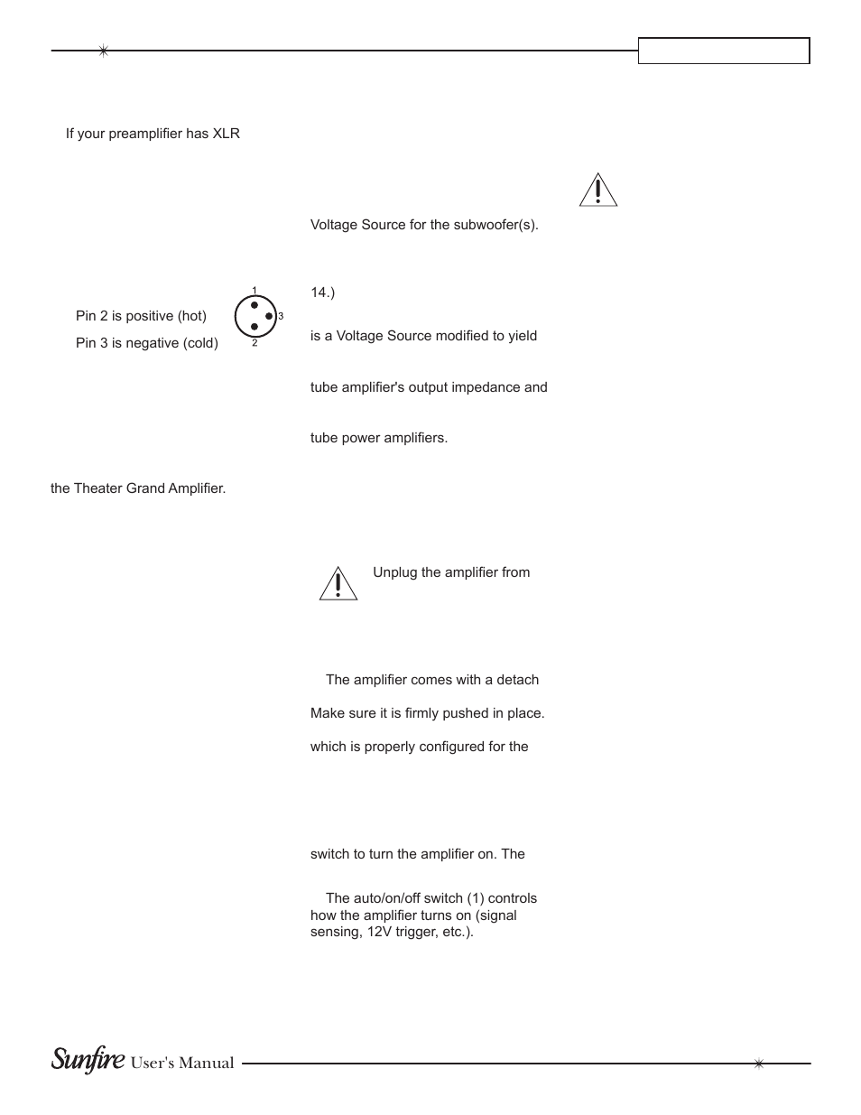 Xlr inputs, Current source fuses, Iec connector | Power switch, Ac line fuse, Led dimmer, Chapter 1 | Sunfire TGA7401 User Manual | Page 9 / 20