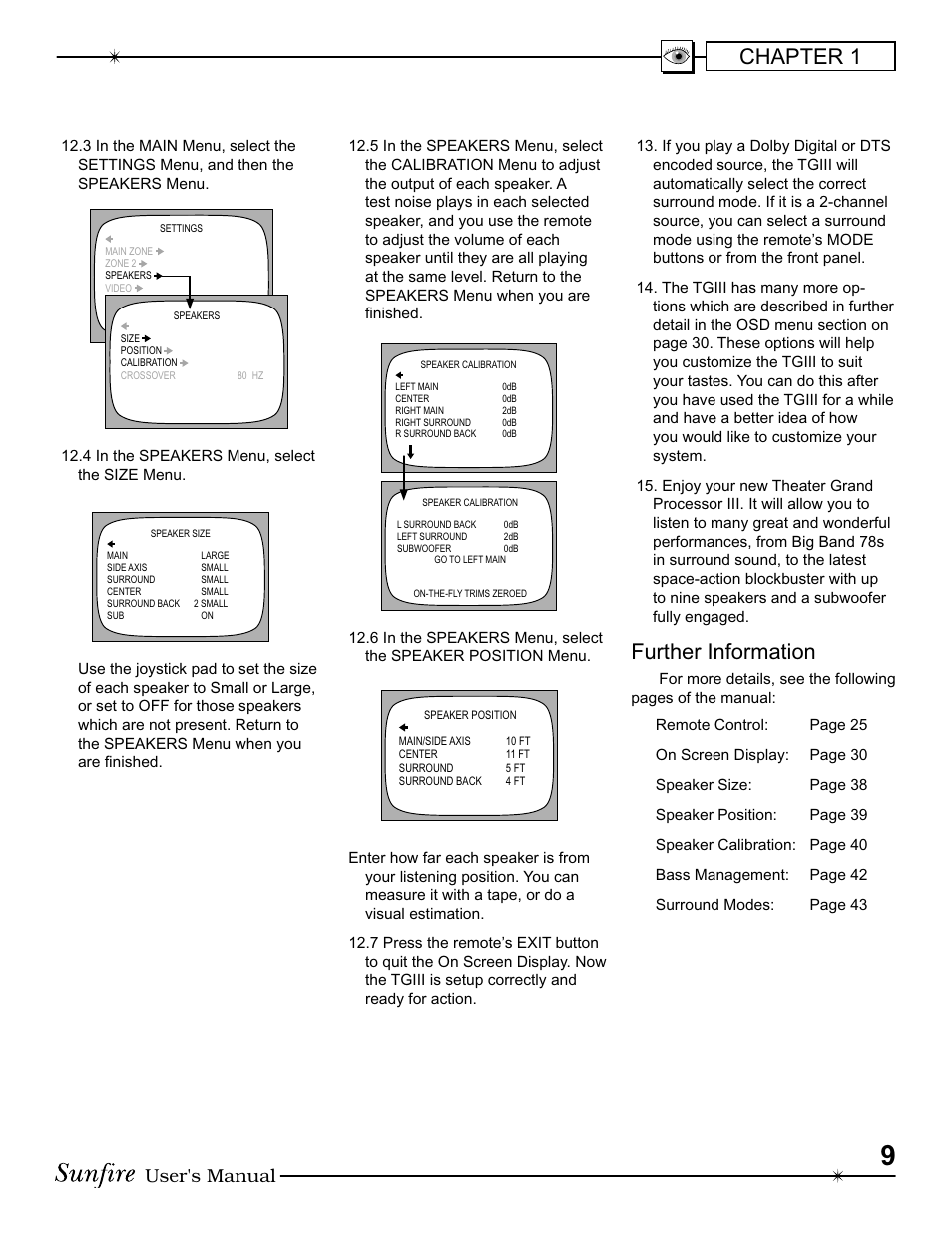 Chapter 1, Further information, User's manual | Sunfire III User Manual | Page 9 / 60