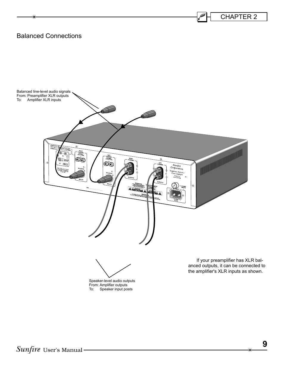 Chapter 2 balanced connections | Sunfire 913-047-00 User Manual | Page 9 / 16