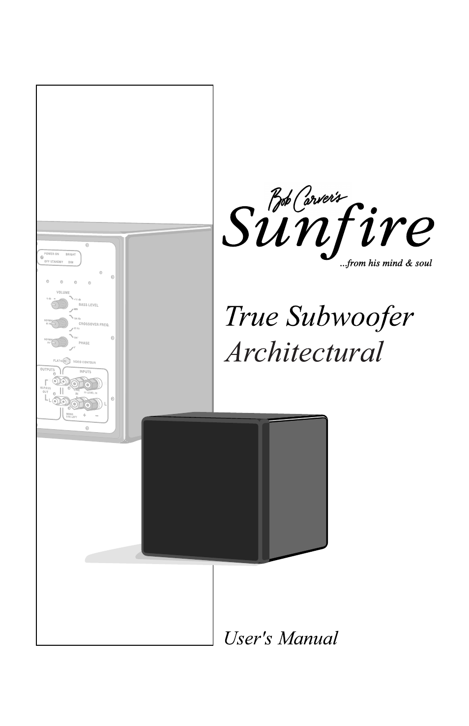 Sunfire True Subwoofer Architectural User Manual | 20 pages