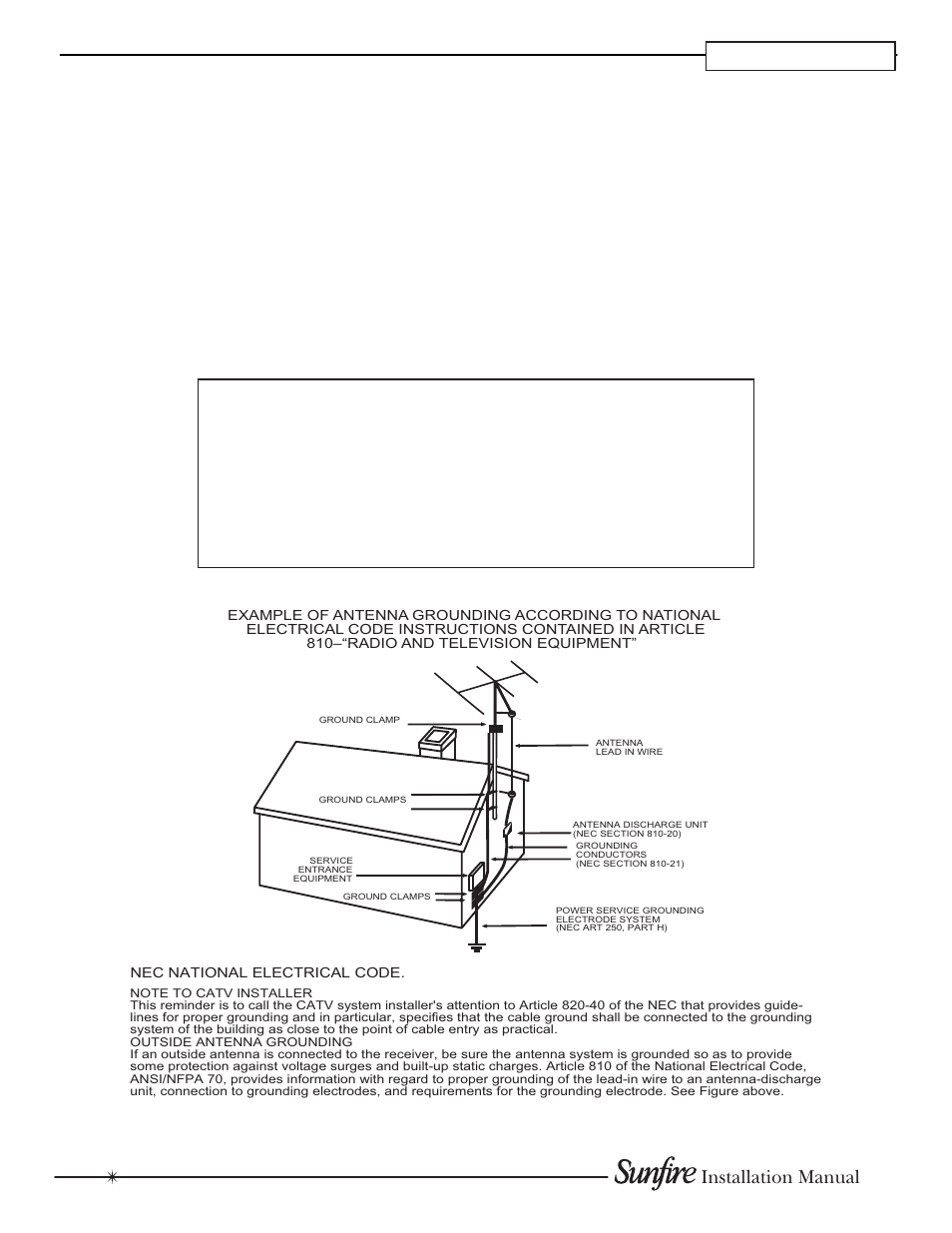 Safety, Installation manual | Sunfire TGM-100C User Manual | Page 4 / 44