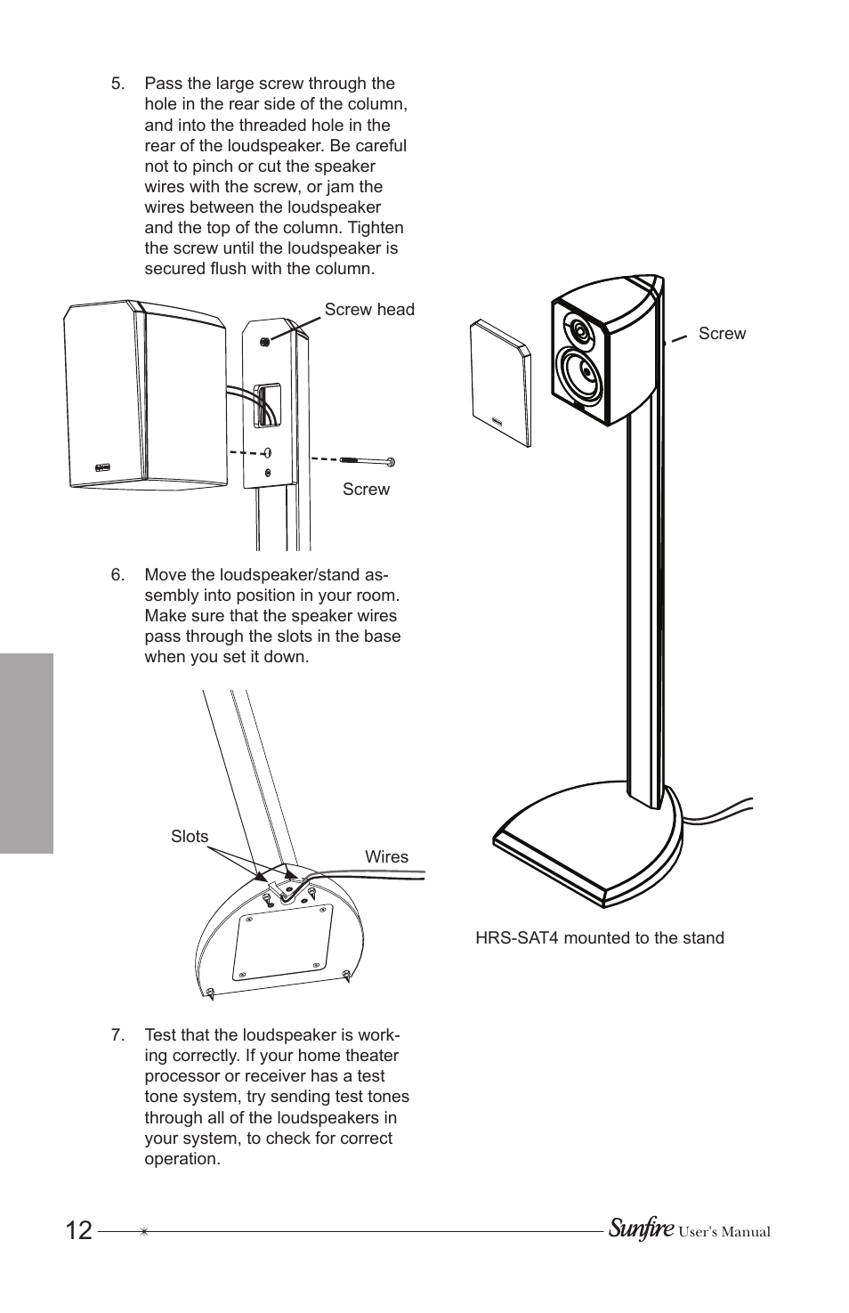 Sunfire HRS-SAT4 User Manual | Page 12 / 16