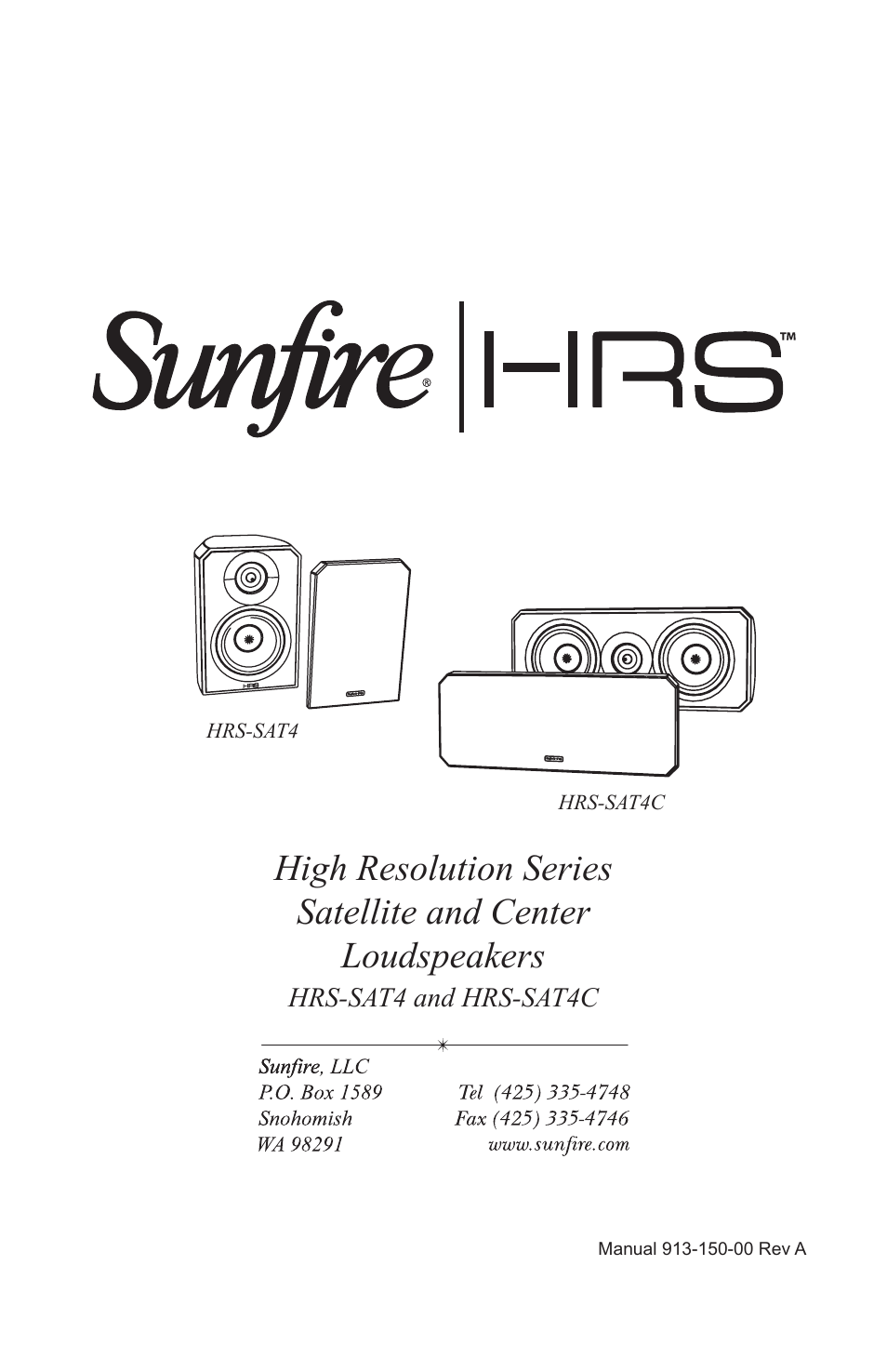 Sunfire HRS-SAT4 User Manual | Page 16 / 16