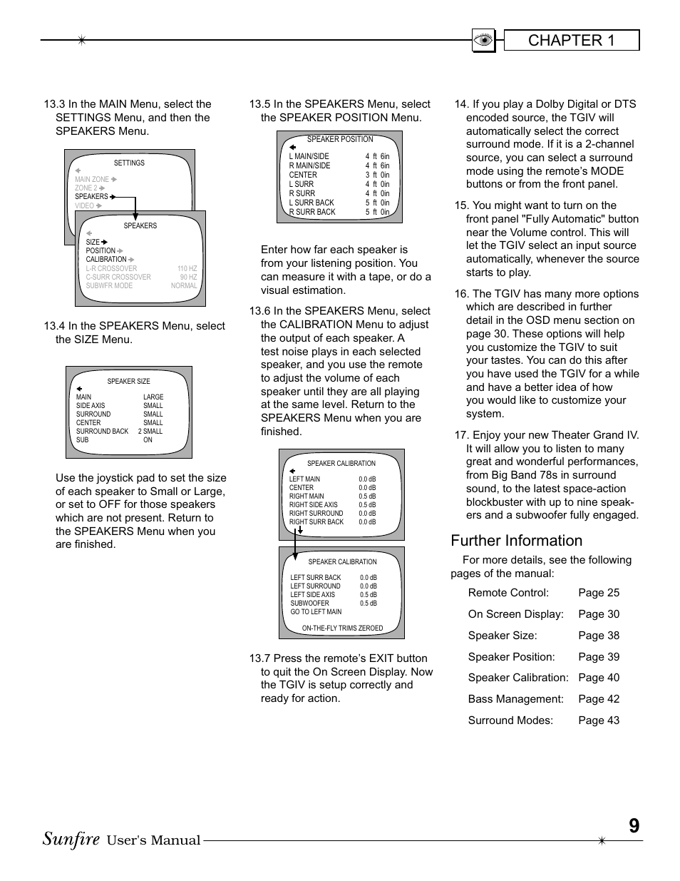 Chapter 1, Further information, User's manual | Sunfire IV User Manual | Page 9 / 60