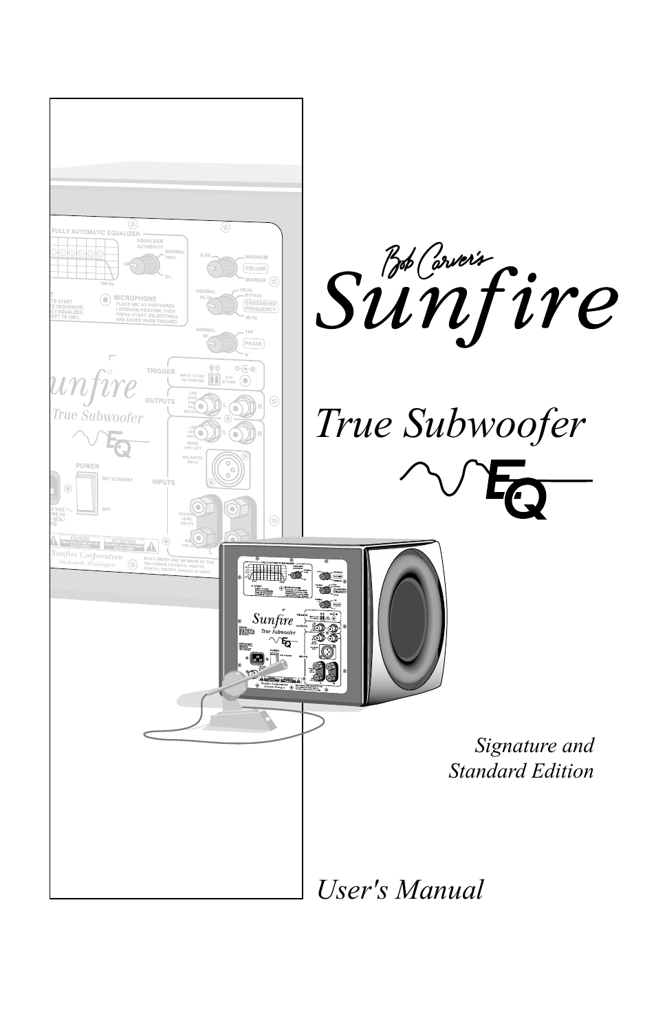 Sunfire True Subwoofer Signature and Standard Version User Manual | 24 pages