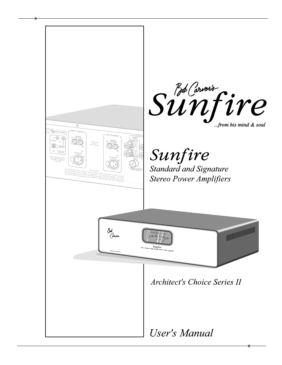 Sunfire Signature User Manual | 24 pages