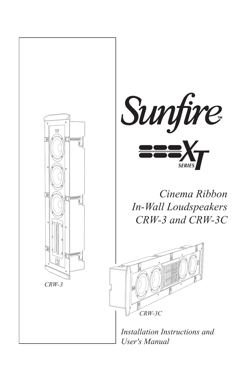 Sunfire CRW-3 User Manual | 20 pages